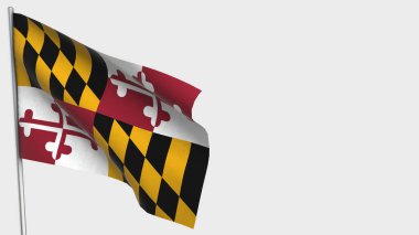 Maryland 3d bayrak direğinde sallanıyor.