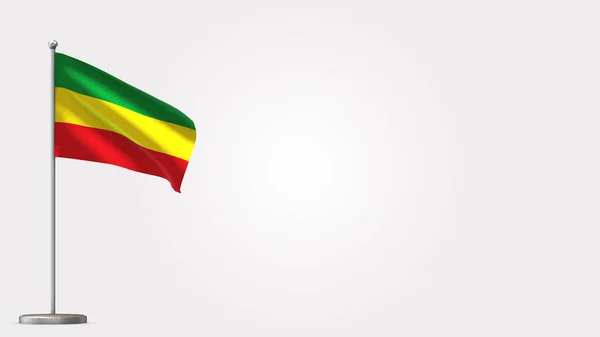Carchi Equador 3D acenando bandeira ilustração no mastro . — Fotografia de Stock
