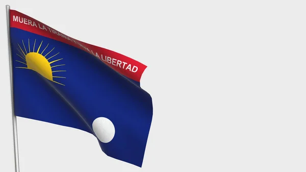 Falcon 3D waving flag illustration on flagpole. — Stock Photo, Image