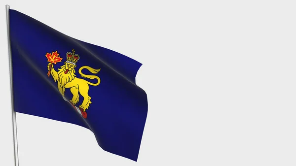 Gobernador General de Canadá Ilustración de bandera ondeando 3D en asta de bandera . —  Fotos de Stock