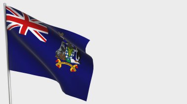 Güney Georgia ve Güney Sandviç Adaları bayrak direğinde bayrak sallıyor..