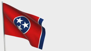 Tennessee 3d bayrak direğinde sallanıyor.