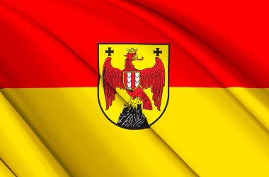 Burgenland 3D dalgalı bayrak çizimi.