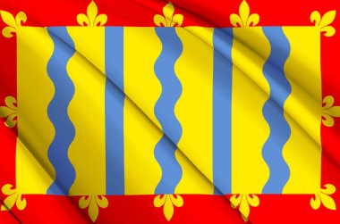 Cambridgeshire 3d sallanan bayrak illüstrasyonu.