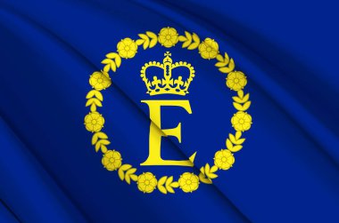 Eiir 3d sallanan bayrak illüstrasyonu.