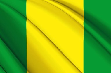 El Oro 3d dalgalı bayrak çizimi.