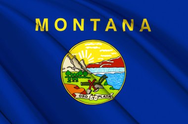 Montana 3D dalgalı bayrak çizimi.
