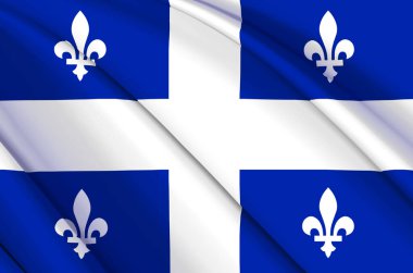 Quebec 3d dalgalı bayrak çizimi.