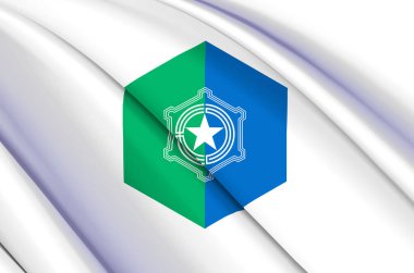 Sapporo 3d dalgalı bayrak çizimi.