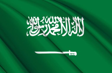 Suudi Arabistan 3d bayrak çizimi.