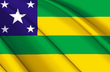Sergipe 3d sallanan bayrak illüstrasyonu.
