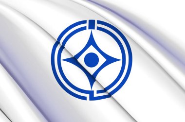 Tomari 3d sallanan bayrak illüstrasyonu.