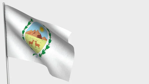 San Luis 3d lengő zászló illusztráció zászlórúdra. — Stock Fotó