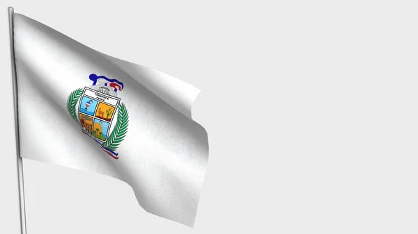 Иллюстрация флага Tarapaca 3D на флагштоке . — стоковое фото
