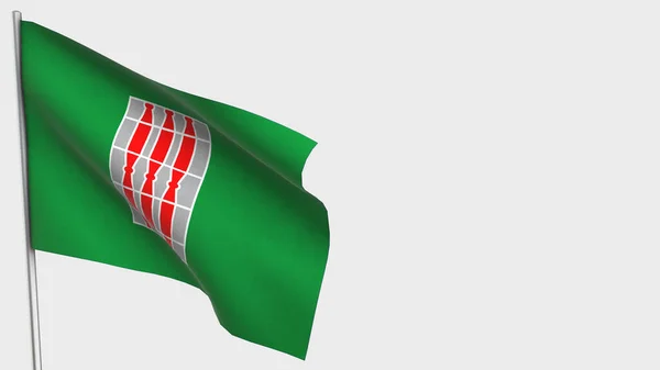 Umbria 3D sventola bandiera illustrazione su pennone . — Foto Stock