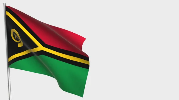 Vanuatu 3d bayrak direğinde sallanıyor. — Stok fotoğraf