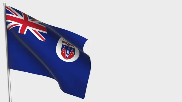 Yukon Territory 3D waving flag illustration on flagpole. — Stock Photo, Image