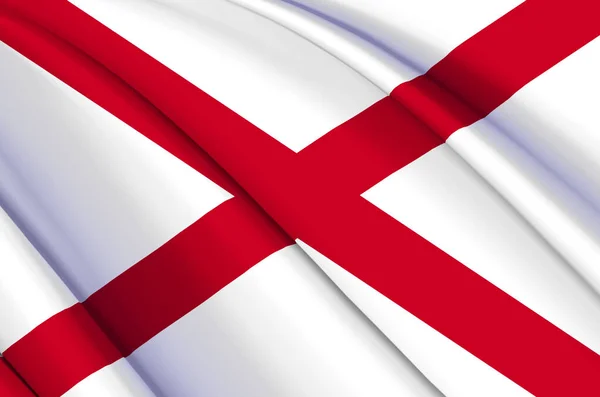 Alabama 3D waving flag illustration. — Stock Photo, Image