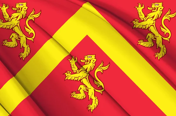Ilustración de bandera ondeante 3D de Anglesey . —  Fotos de Stock
