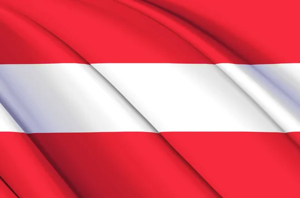 オーストリア3D手を振って旗イラスト. — ストック写真