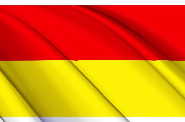 Azuay 3d zwaaiende vlag illustratie. — Stockfoto