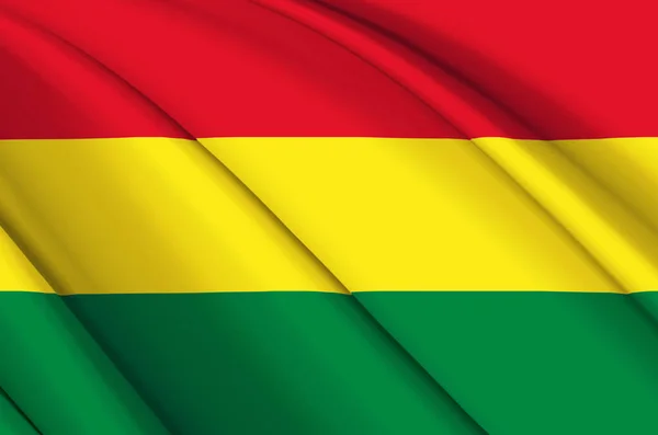 Bolívia 3d integető zászló illusztráció. — Stock Fotó