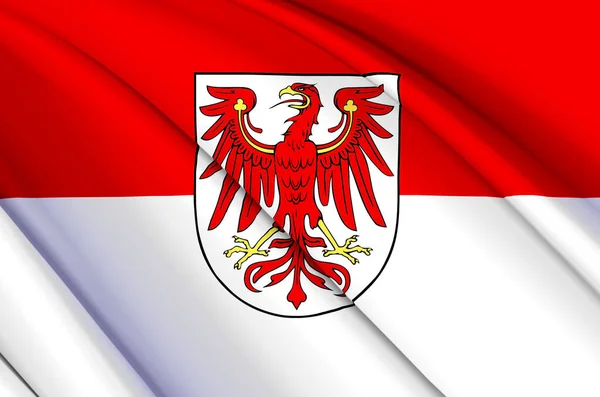 Brandenburg 3D ondeando bandera ilustración . —  Fotos de Stock