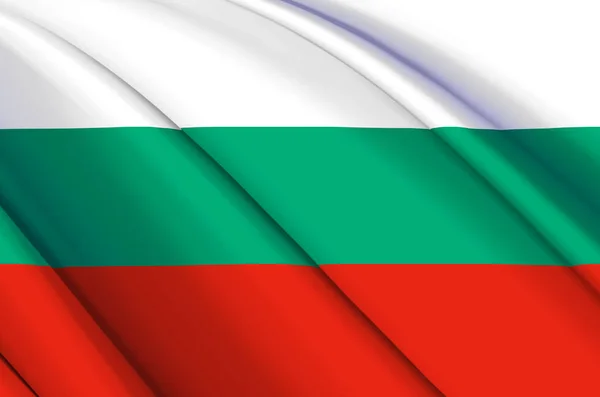 Bulgarije 3d zwaaien vlag illustratie. — Stockfoto