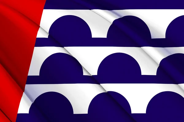 Des Moines 3D sventola bandiera illustrazione . — Foto Stock