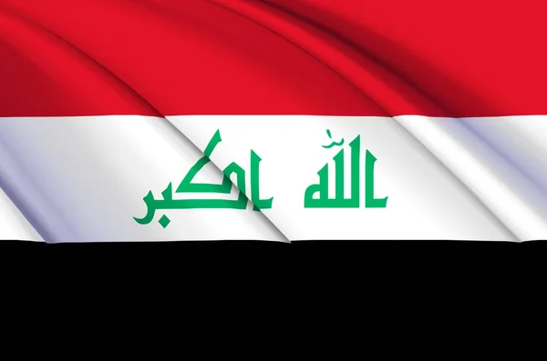 Irak 3d zwaaien vlag illustratie. — Stockfoto