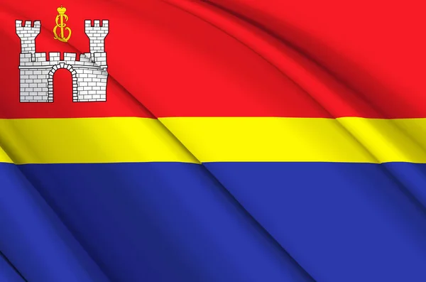 Ilustración de la bandera ondeante 3D de Kaliningrado . —  Fotos de Stock