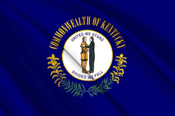 Kentucky 3D waving flag illustration. — Stock Photo, Image