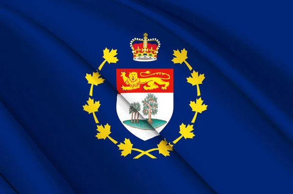 Luitenant-gouverneur van Prince Edward Island 3d zwaaiend met vlag illustratie. — Stockfoto