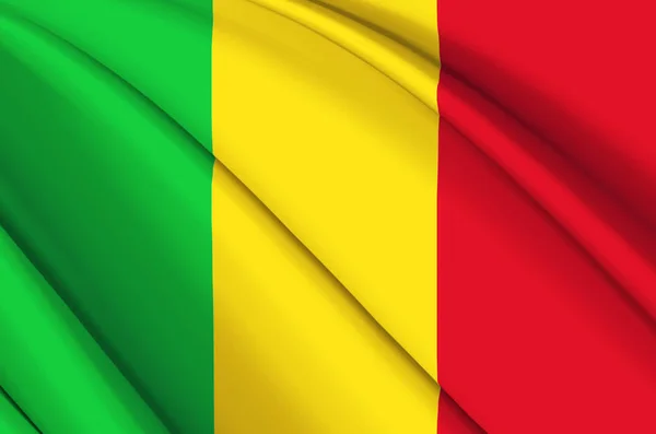 Mali 3d розмахує ілюстрацією прапора. — стокове фото