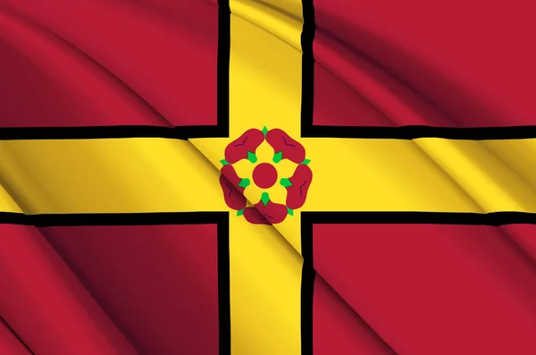 Northamptonshire 3D acenando bandeira ilustração . — Fotografia de Stock