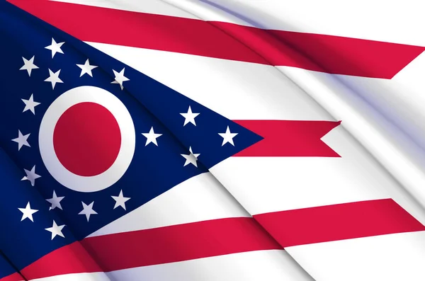 Ohio 3D dalgalı bayrak çizimi.