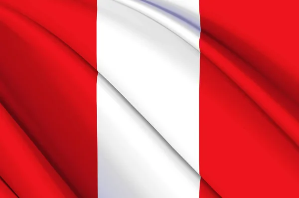 Peru 3D viftande flagga illustration. — Stockfoto