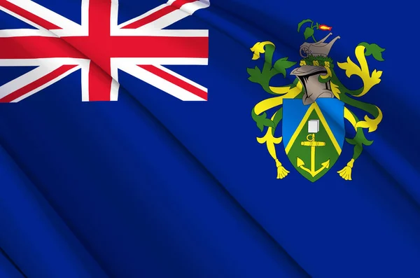 Pitcairn Islands 3D sventola bandiera illustrazione . — Foto Stock