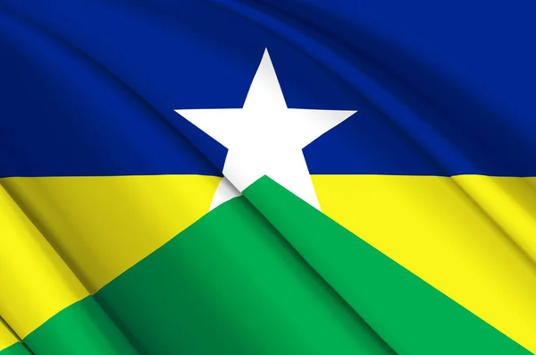 Illustration du drapeau Rondonia 3D . — Photo