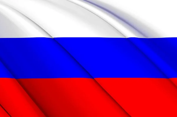 Росія 3d розмахує ілюстрацією прапора. — стокове фото