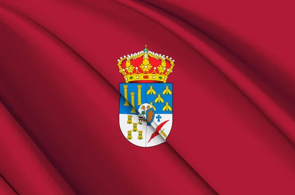 Salamanca 3d viftande flagga illustration. — Stockfoto