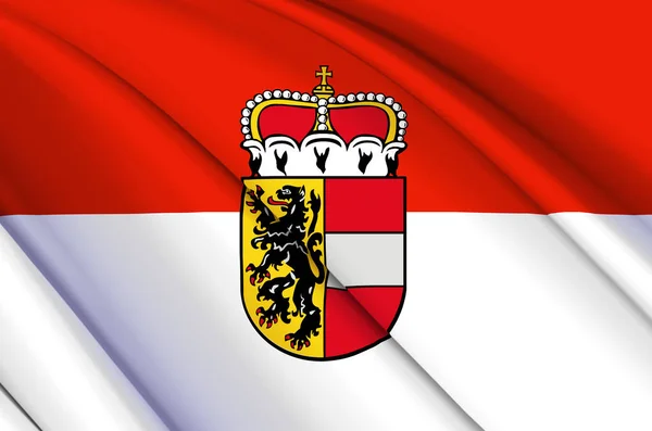 Salzburg 3d viftande flagga illustration. — Stockfoto