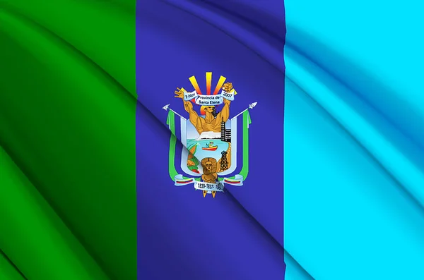 Santa Elena 3D ondeando bandera ilustración . — Foto de Stock