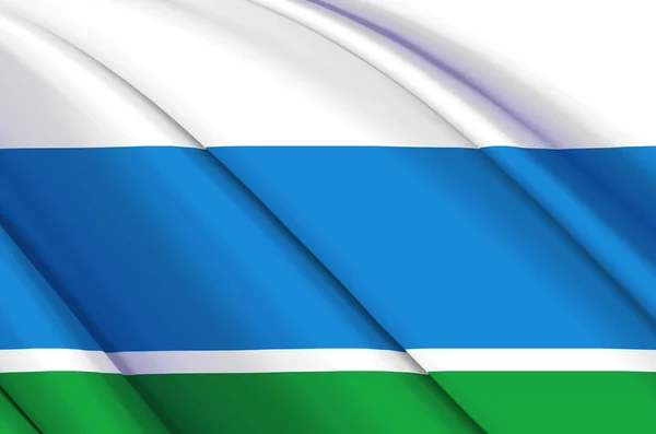 Sverdlovsk 3d zwaaien vlag illustratie. — Stockfoto