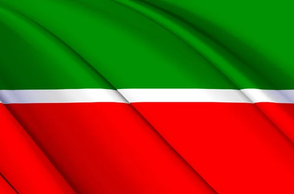 Tatarstan 3d zwaaien vlag illustratie. — Stockfoto