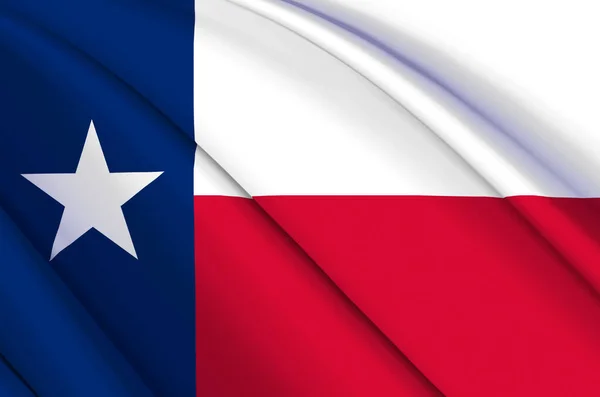 Texaský 3D mávání vlajky ilustrace. — Stock fotografie
