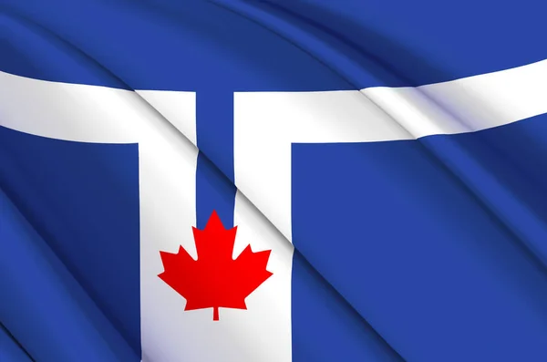 Bandeira de Toronto Ilustração da bandeira de acenar 3D . — Fotografia de Stock