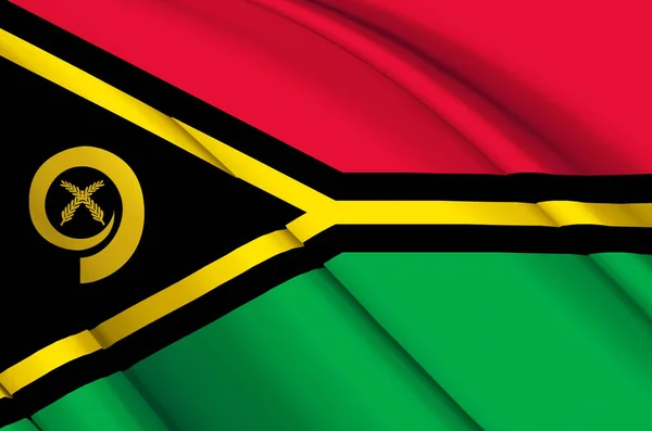 Vanuatu 3D acenando bandeira ilustração . — Fotografia de Stock