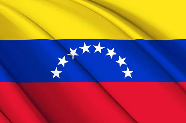 Venezuela 3d zwaaien vlag illustratie. — Stockfoto