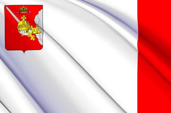 Vologda 3d розмахуючи ілюстрацією прапора. — стокове фото